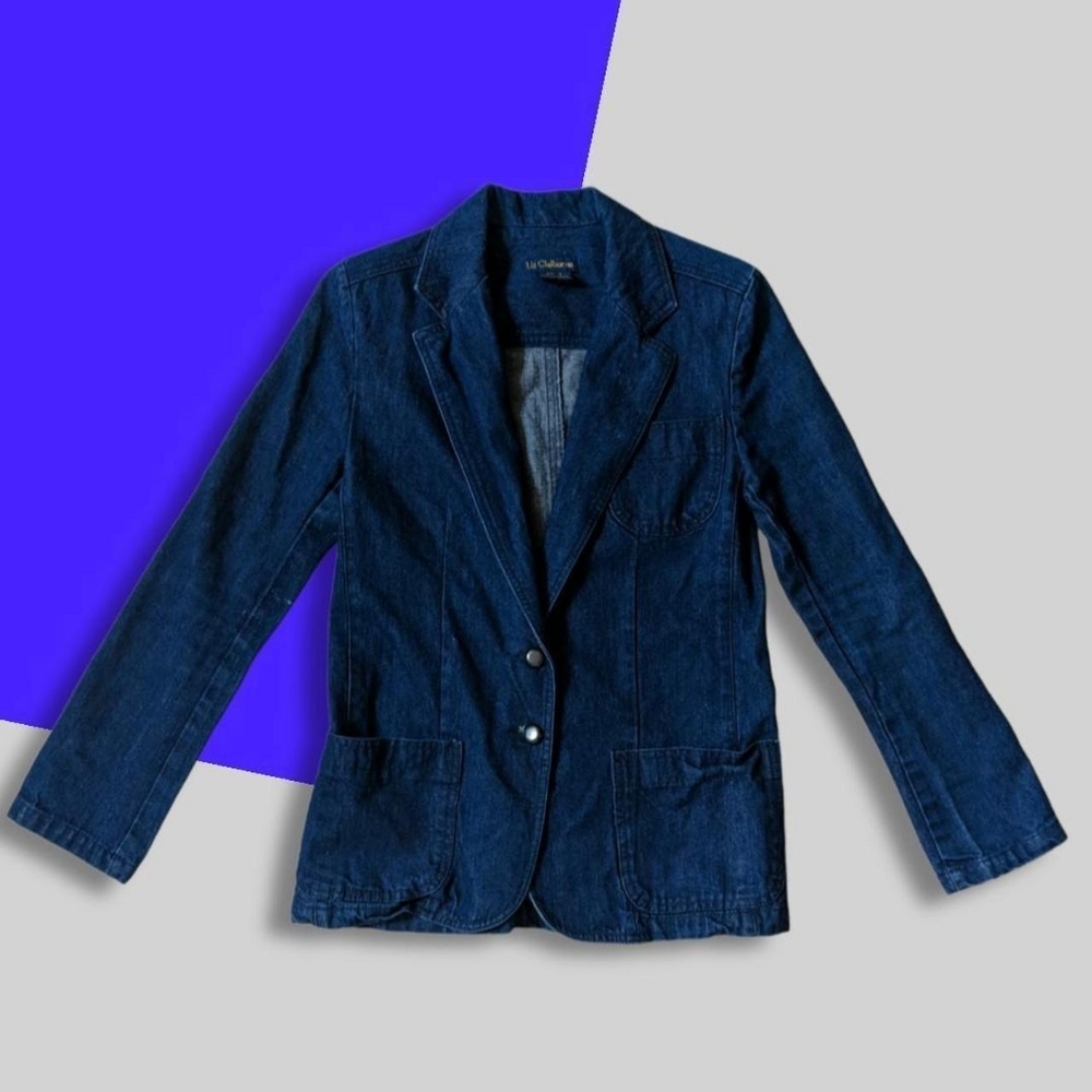 LIZ CLAIBORNE DENIM BLAZER women's size 4